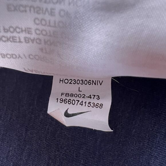 Nike Joggers Sweatpants Mens Large Navy Blue 32x30 Tapered Drawstring Pockets - Picture 16 of 16